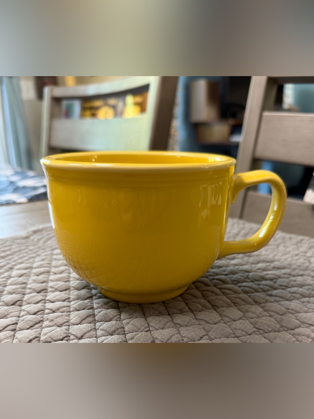 Retired Contemporary Fiesta Sunflower Yellow Jumbo 16 Oz. Latte Coffee Mug